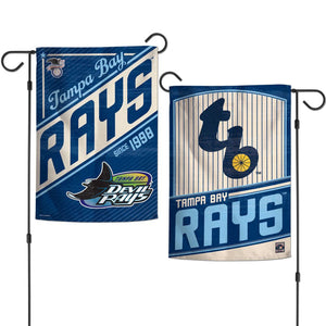 Tampa Bay Rays Flag 12x18 Garden Style 2 Sided Cooperstown - WinCraft