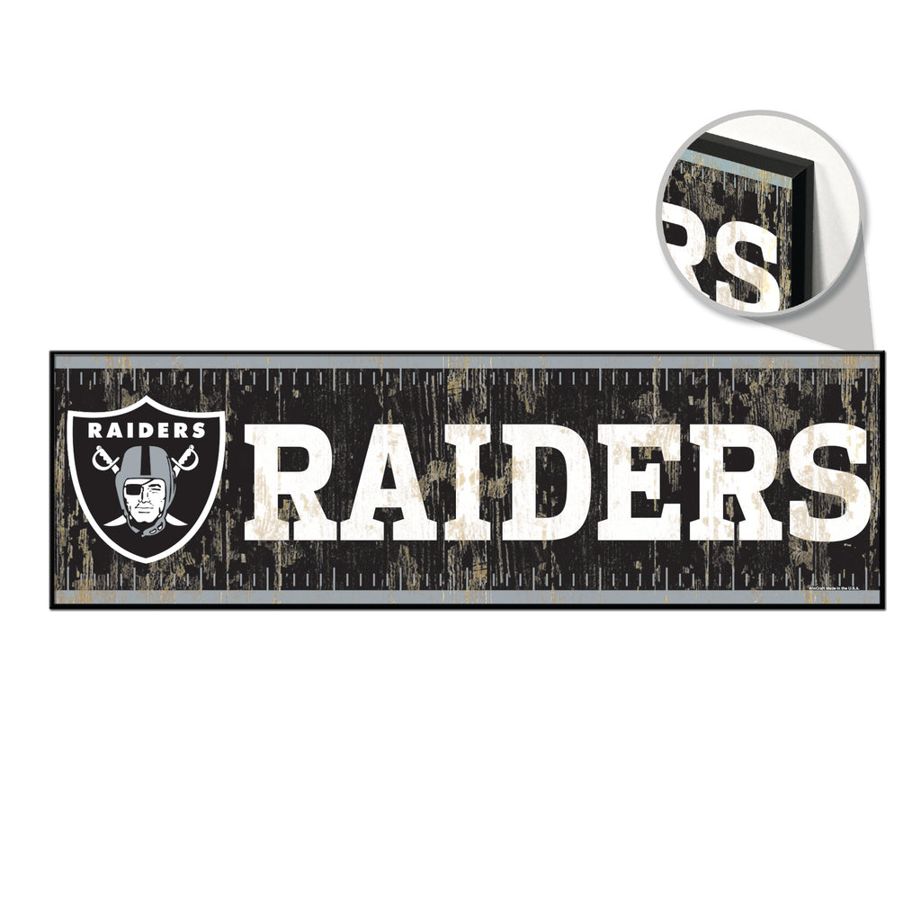 Las Vegas Raiders Sign 9x30 Wood Yard Marker - WinCraft