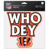 Cincinnati Bengals Decal 8x8 Perfect Cut Color Slogan - WinCraft