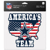Dallas Cowboys Decal 8x8 Perfect Cut Color Slogan - WinCraft