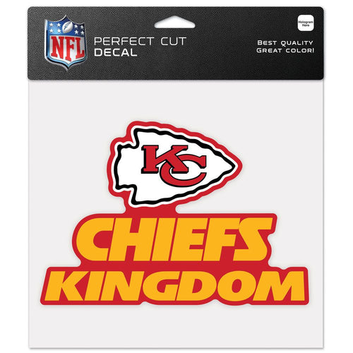 Kansas City Chiefs Decal 8x8 Perfect Cut Color Slogan - WinCraft