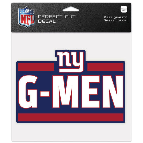 New York Giants Decal 8x8 Perfect Cut Color Slogan - WinCraft