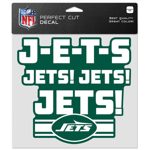 New York Jets Decal 8x8 Perfect Cut Color Slogan - WinCraft