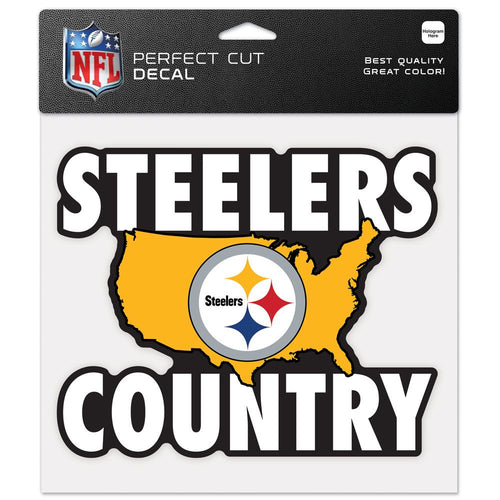 Pittsburgh Steelers Decal 8x8 Perfect Cut Color Slogan - WinCraft