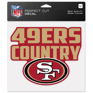 San Francisco 49ers Decal 8x8 Perfect Cut Color Slogan - WinCraft