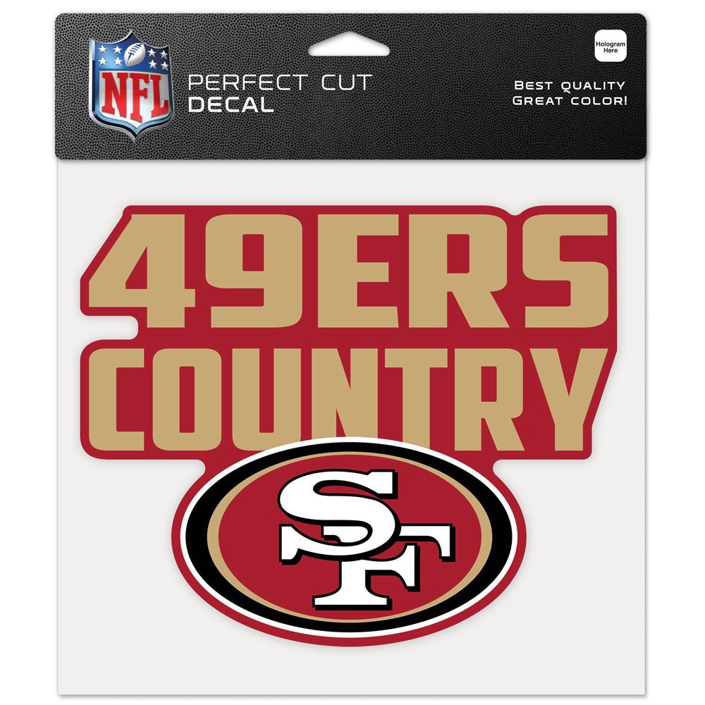 San Francisco 49ers Decal 8x8 Perfect Cut Color Slogan - WinCraft