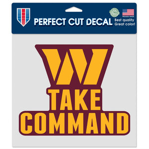 Washington Commanders Decal 8x8 Perfect Cut Color Slogan - WinCraft