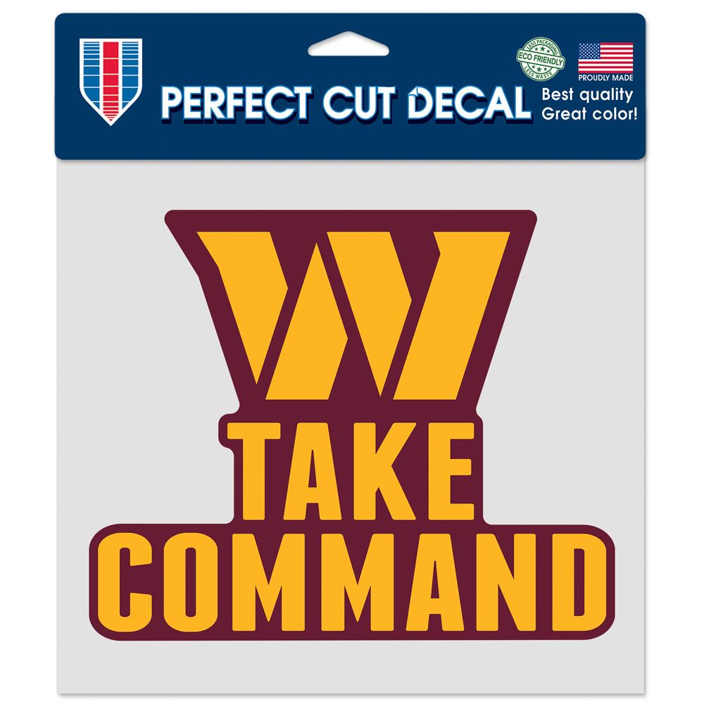 Washington Commanders Decal 8x8 Perfect Cut Color Slogan - WinCraft