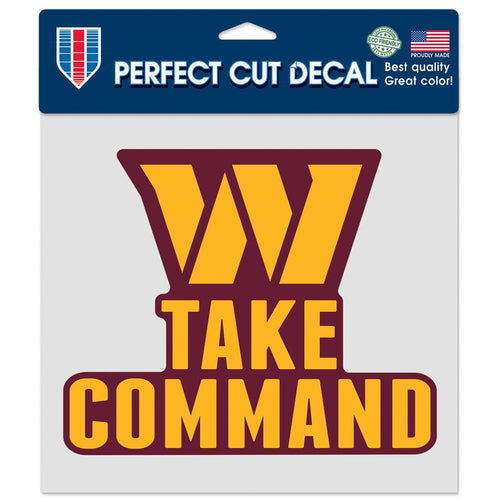 Washington Commanders Decal 8x8 Perfect Cut Color Slogan - WinCraft