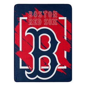Boston Red Sox Blanket 46x60 Micro Raschel Dimensional Design Rolled - The Northwest Company