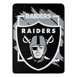 Las Vegas Raiders Blanket 46x60 Micro Raschel Dimensional Design Rolled - The Northwest Company