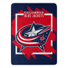 Columbus Blue Jackets Blanket 46x60 Micro Raschel Dimensional Design Rolled - The Northwest Company