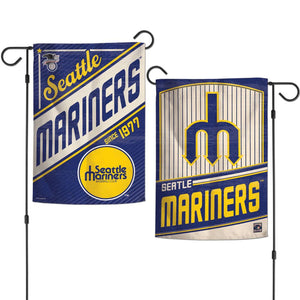 Seattle Mariners Flag 12x18 Garden Style 2 Sided Cooperstown - WinCraft