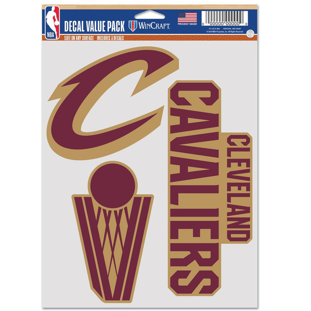 Cleveland Cavaliers Decal Multi Use Fan 3 Pack - WinCraft