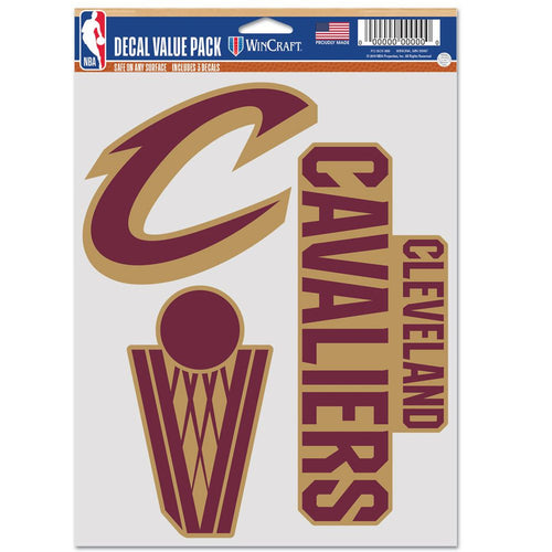 Cleveland Cavaliers Decal Multi Use Fan 3 Pack - WinCraft