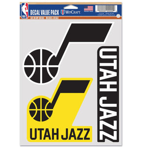 Utah Jazz Decal Multi Use Fan 3 Pack - WinCraft