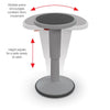 Hierarchy Height Adjustable Grow Stool- Short Stool (Green) - BALT