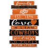 Oklahoma State Cowboys Sign 11x17 Wood Family Word - WinCraft