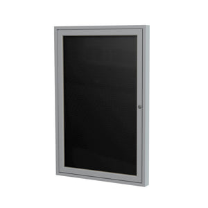 Ghent Outdoor Letterboards - 24'' Height x 36'' Width - Weather Resistant, Shatter Resistant, Lock, Water Resistant, Mounting System - Silver Aluminum Frame - 1 Each