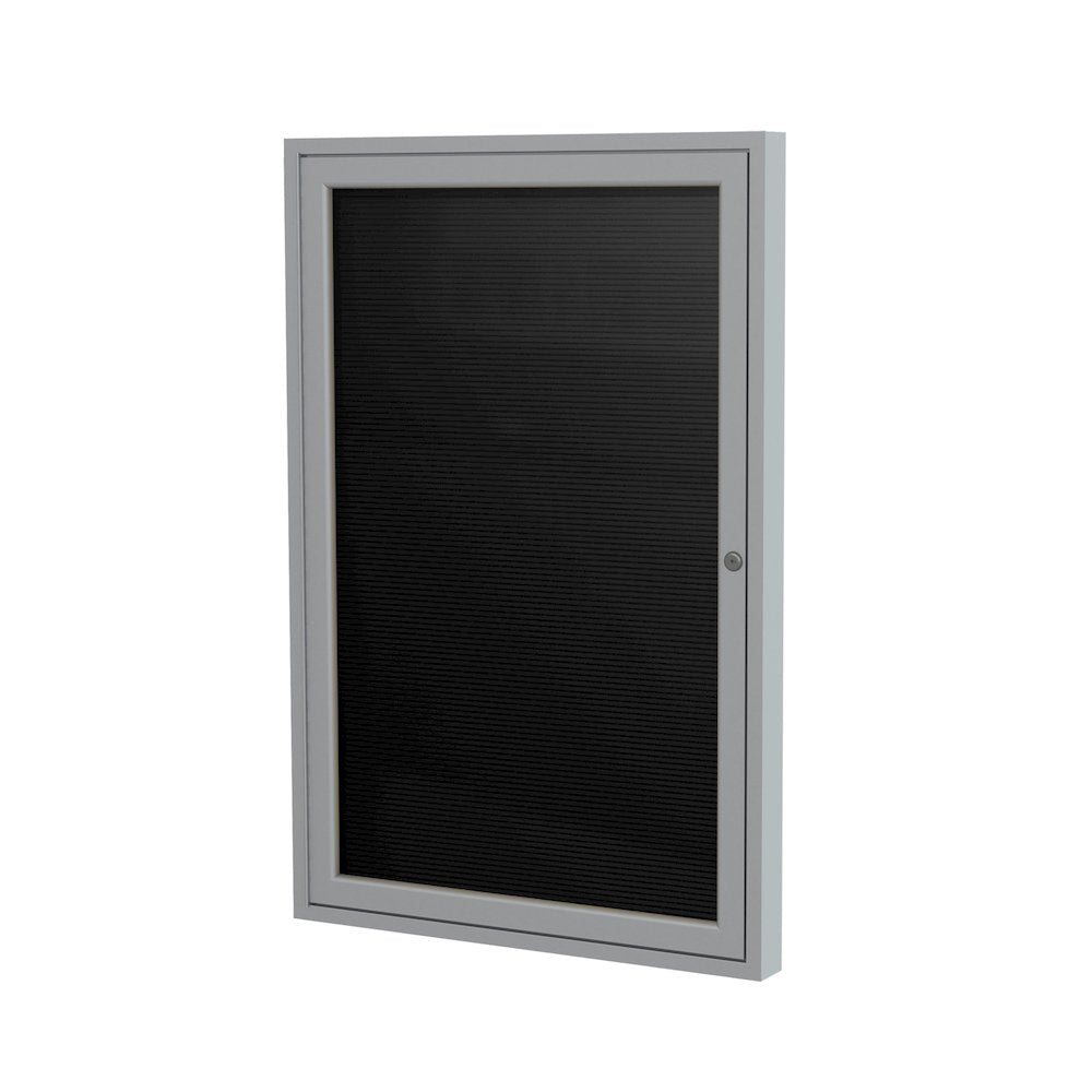 Ghent Outdoor Letterboards - 24'' Height x 36'' Width - Weather Resistant, Shatter Resistant, Lock, Water Resistant, Mounting System - Silver Aluminum Frame - 1 Each