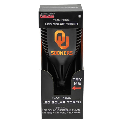 Oklahoma Sooners Solar Torch LED - Sporticulture