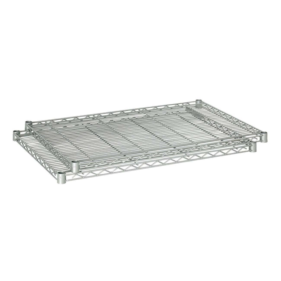 5290GR Add-On Wire Shelving - 36.0'' x 24.0'' x 1.5'' - Steel - 2 x Shelf(ves) - Dust Proof, Adjustable Leveler - Metallic Gray - Safco