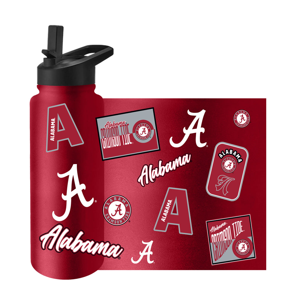 Alabama Crimson Tide Quencher Bottle 34oz Stainless Steel Dreamweave - Logo Brands