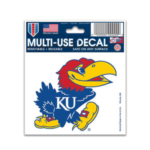 Kansas Jayhawks Decal 3x4 Multi Use Color - WinCraft
