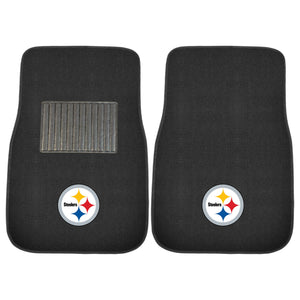 Fanmats - NFL - Pittsburgh Steelers 2-pc Embroidered Car Mat Set 17''x25.5''