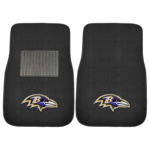 Fanmats - NFL - Baltimore Ravens 2-pc Embroidered Car Mat Set 17''x25.5''