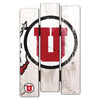 Utah Utes Sign 11x17 Wood Fence Style White - WinCraft