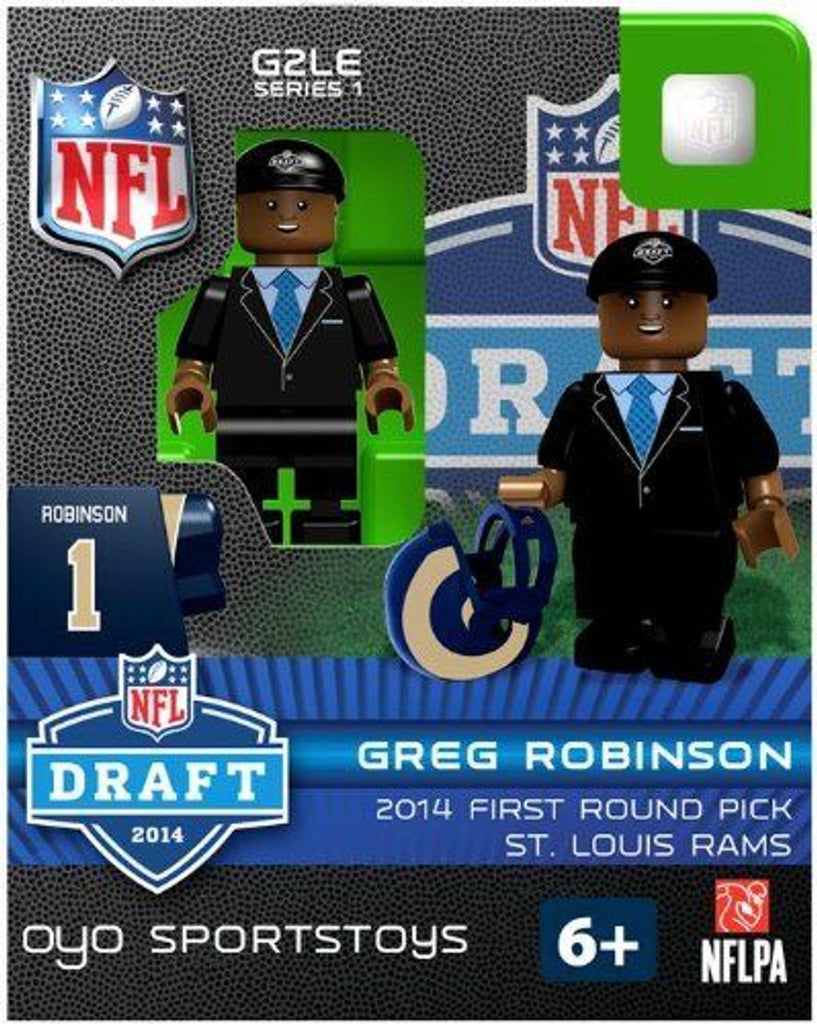 Los Angeles Rams Figurine 2014 Draft Pick OYO Sportstoys Greg Robinson St. Louis Throwback - OYO Sportstoys
