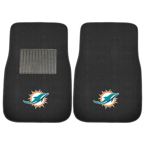 Fanmats - NFL - Miami Dolphins 2-pc Embroidered Car Mat Set 17''x25.5''