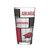 Arkansas Razorbacks Pint Glass 16oz Quilted Stained Boxed - Logo Brands