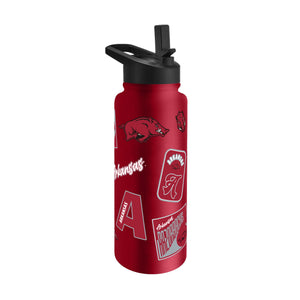 Arkansas Razorbacks Quencher Bottle 34oz Stainless Steel Dreamweave - Logo Brands
