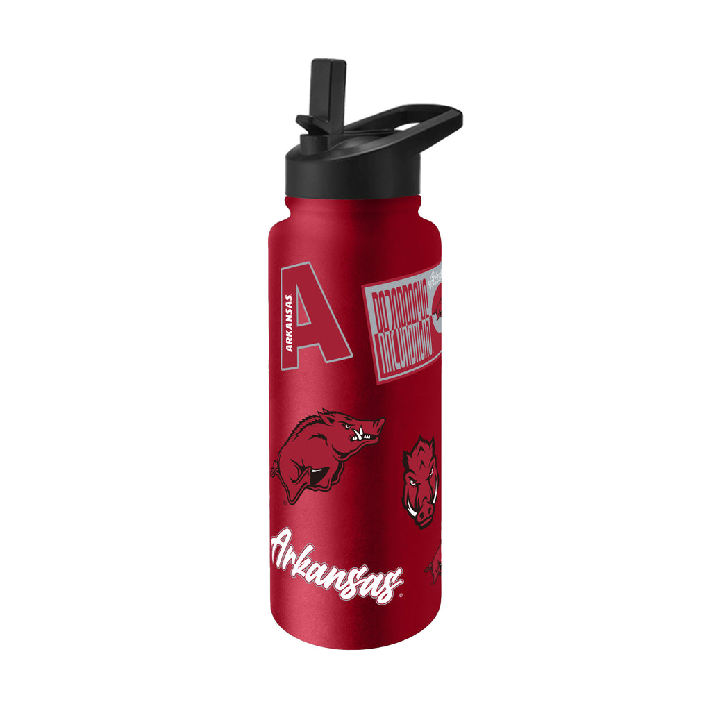 Arkansas Razorbacks Quencher Bottle 34oz Stainless Steel Dreamweave - Logo Brands