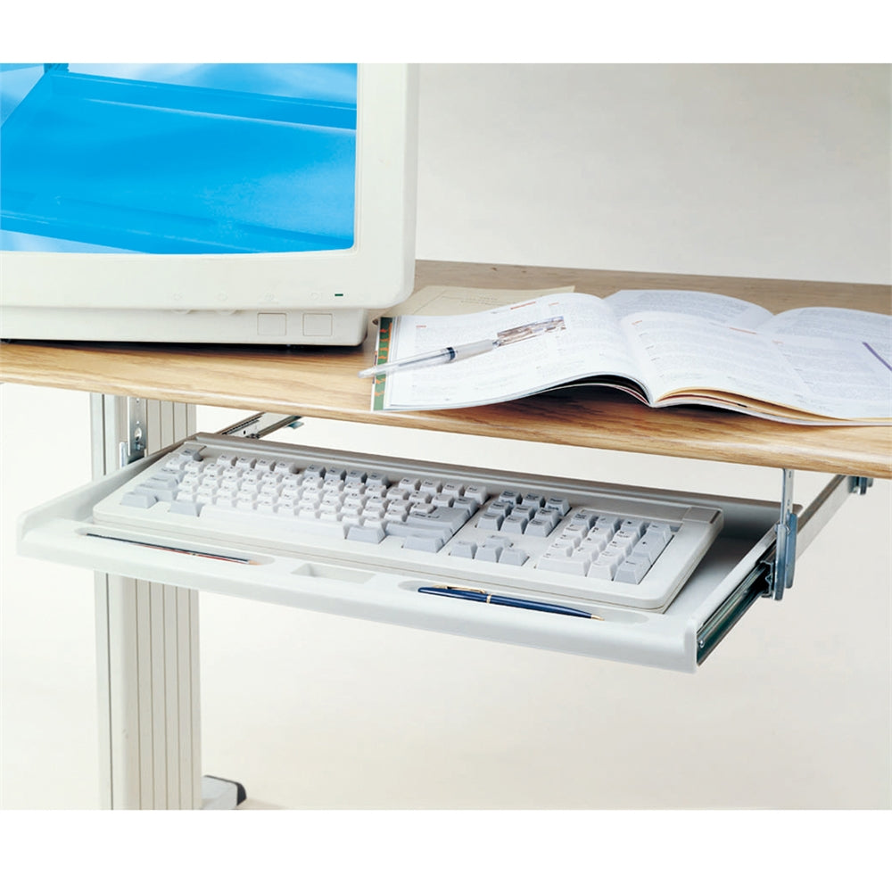 Standard Under Desk Keyboard Tray (Platinum) - Aidata