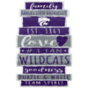 Kansas State Wildcats Sign 11x17 Wood Family Word - WinCraft