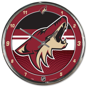 Arizona Coyotes Round Chrome Wall Clock - WinCraft