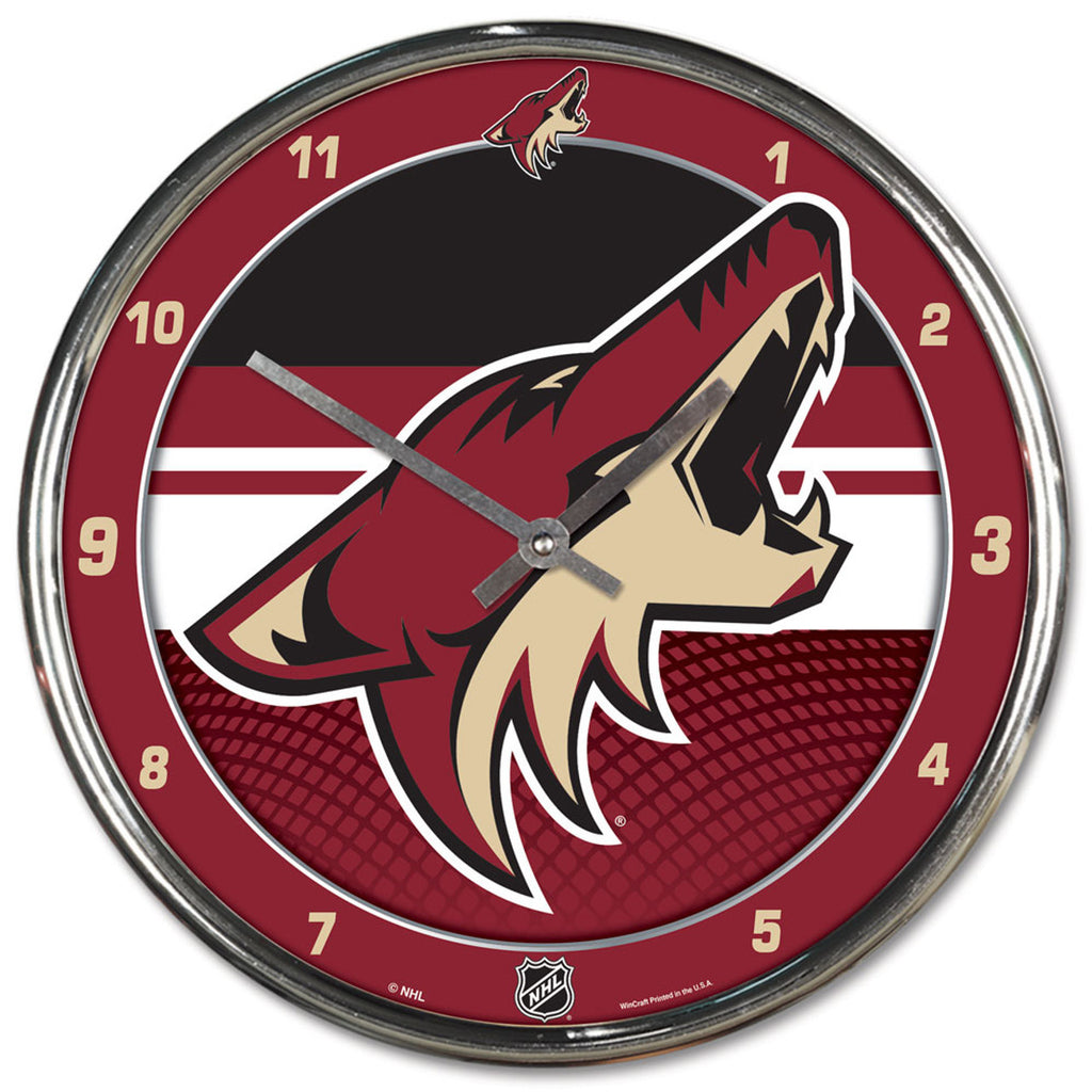 Arizona Coyotes Round Chrome Wall Clock - WinCraft