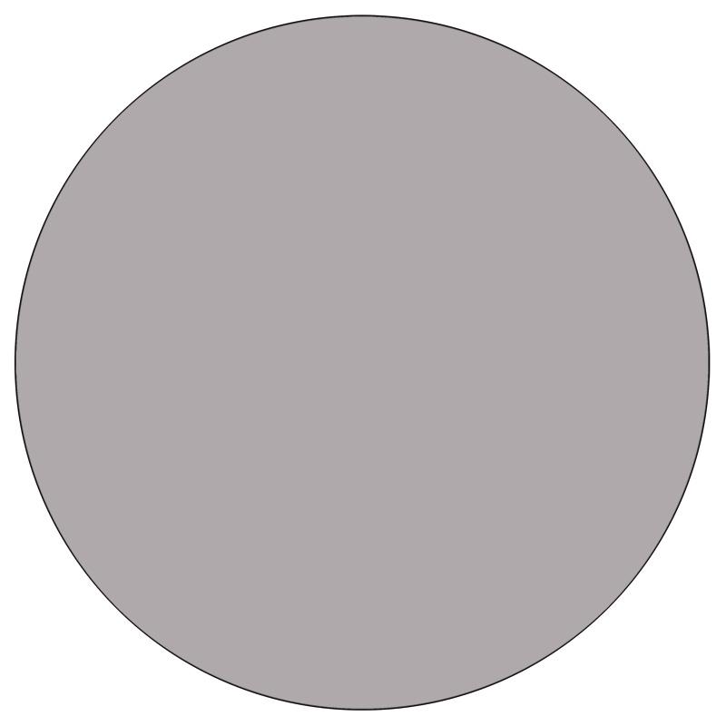 60'' Round Grey Thermal Laminate Activity Table - Height Adjustable Short Legs - Flash Furniture