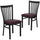 2 Pk. Black School House Back Metal Restaurant Chair - Burgundy Vinyl Seat - Flash Furniture