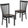 2 Pk. Black School House Back Metal Restaurant Chair - Mahogany Wood Seat - Flash Furniture