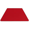 22.5''W x 45''L Trapezoid Red HP Activity Table - Height Adjustable Short Legs - Flash Furniture