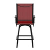 Set of 2 Outdoor Stools - 360 Degree Swivel Bar Stools - Flash Furniture