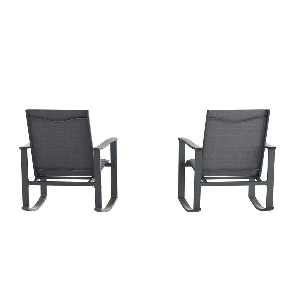 Modern Set of 2 Outdoor Rocking Chairs - Flash Furniture