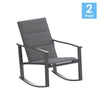 Modern Set of 2 Outdoor Rocking Chairs - Flash Furniture