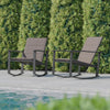 Modern Set of 2 Outdoor Rocking Chairs - Flash Furniture