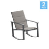 Modern Set of 2 Outdoor Rocking Chairs - Flash Furniture