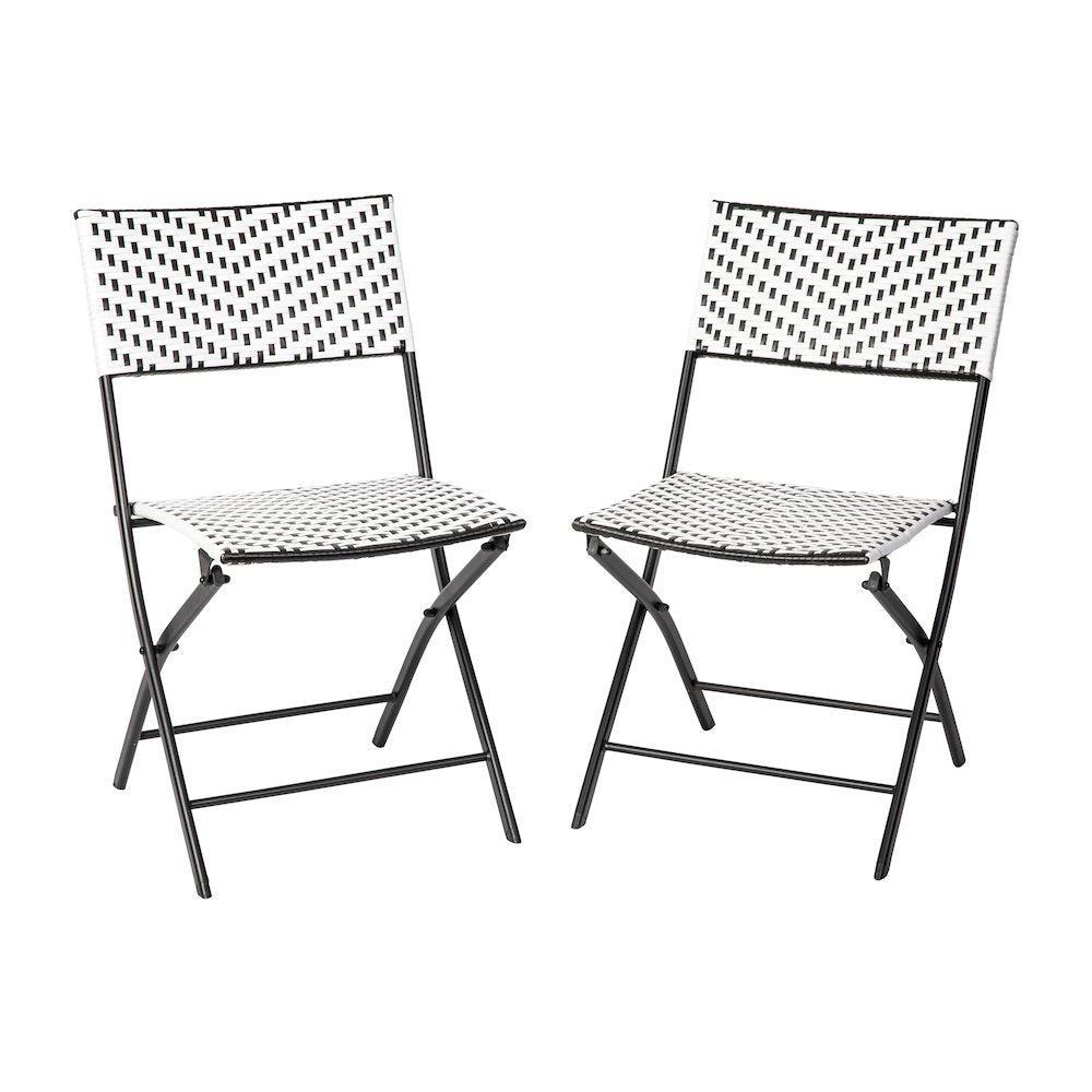 Set of 2 Modern Folding French Bistro Chairs - Flash Furniture